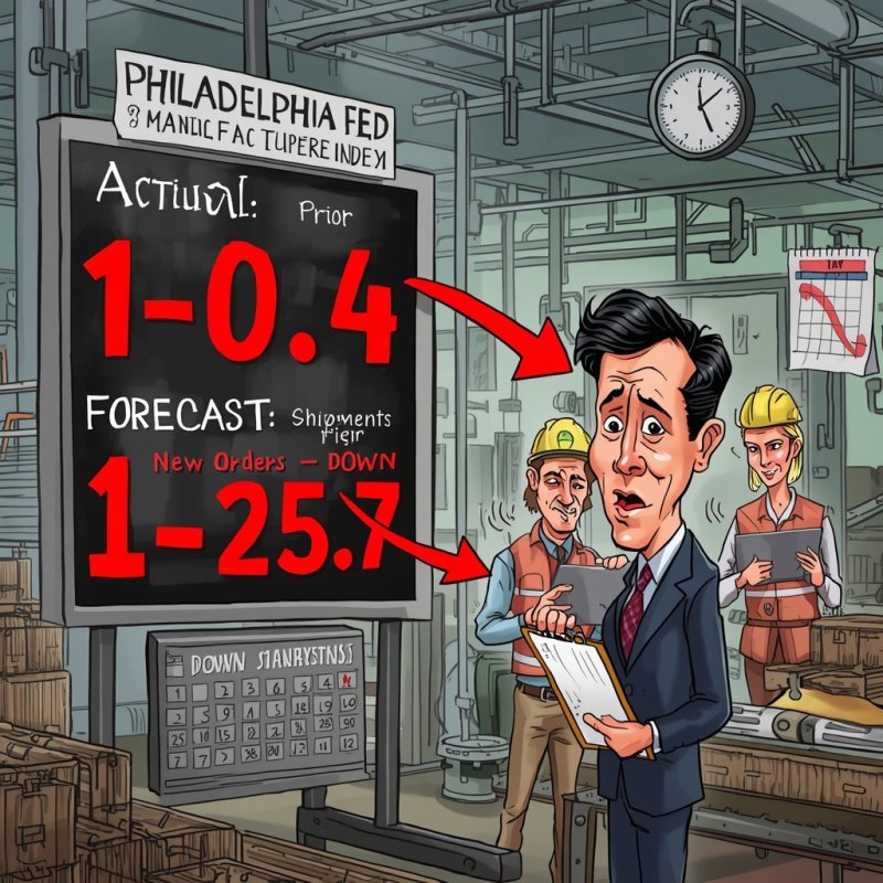 Philadelphia Fed Manufacturing Index Tumbles to -0.4 in May, Far Below Forecasts