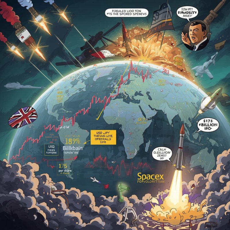 Gulf Missile Strikes, Yen at 160, and SpaceX's Record-Breaking IPO Dominate Asia-Pacific Markets